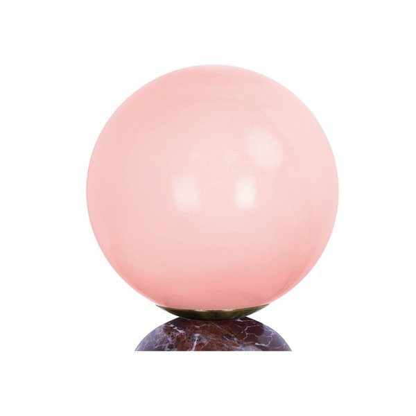 Burgundiapunane marmorist laualamp (kõrgus 20 cm) Lazio Sphere - Leitmotiv-image-4