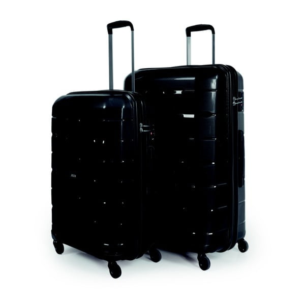Sada 2 černých cestovních kufrů na kolečkách Arsamar Tylor