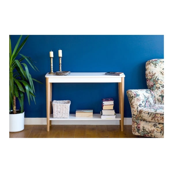 Valge konsoollaud, laius 105 cm Ashme - Ragaba-image-1