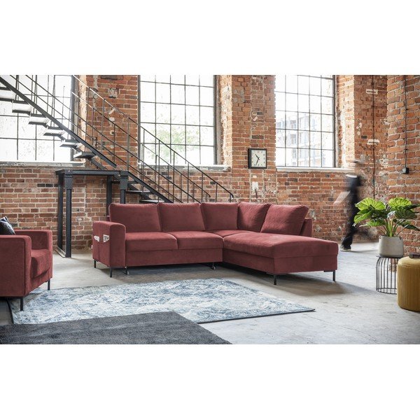 Roosa sametist nurgadiivan (paremas nurgas) Lofty Lilly - Miuform-image-3