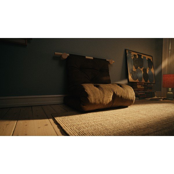 Helepruun velvetist tugitool Hooked - Karup Design-image-1