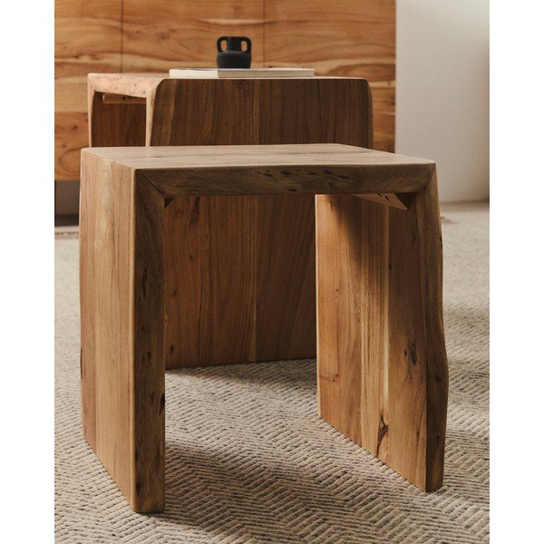 Akaatsiapuidust abilauad 2tk komplektis 40x50 cm Lomiri - Kave Home-image-3
