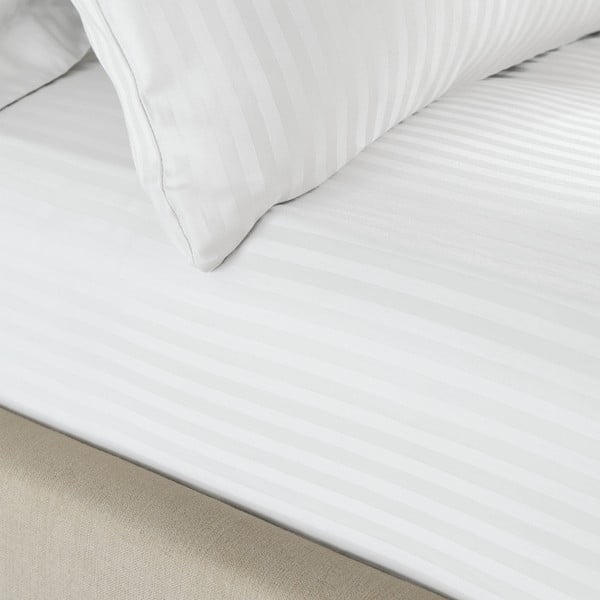 Valge pingutusleht 90x190 cm Satin Stripe - Catherine Lansfield