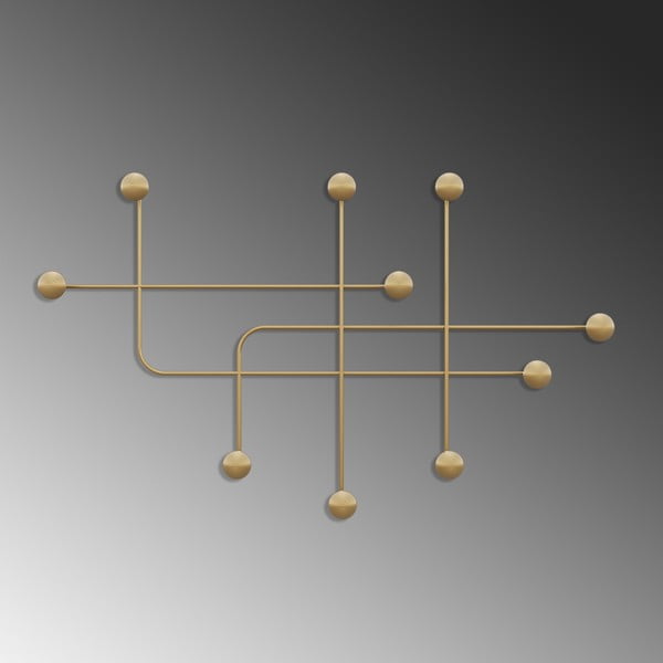 Kuldne metallist seinanagi Dama - Kalune Design-image-4