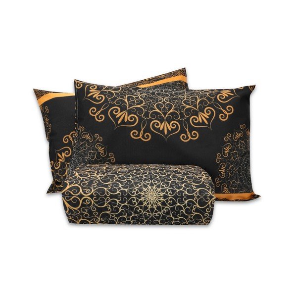 Set prošívaného přehozu a 2 povlaků na polštáře Eponj Home Şehri-Ala Gold, 200 x 220 cm-image-2