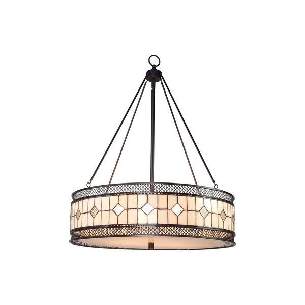 Metallist ripplamp klaasist varjuga, ø 60 cm Waldorf - Premier Housewares-image-1