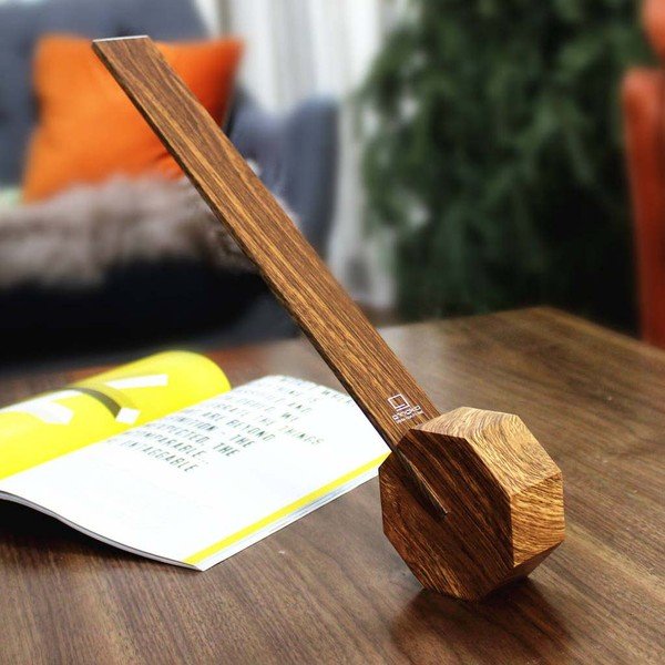 Helepruun LED laualamp (kõrgus 38 cm) Octagon One – Gingko-image-3