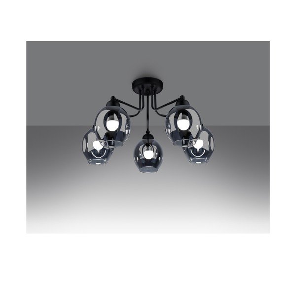 Must rippvalgusti klaasist varjuga Garten - Sollux-image-1