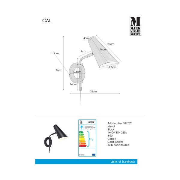 Must seinalamp Cal - Markslöjd-image-2