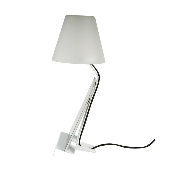 Stolní lampa se stojanem na tablet, bílá-image-2