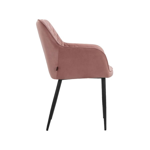 Heleroosad samet söögitoolid, 2 tk komplektis Elvira - Støraa-image-3