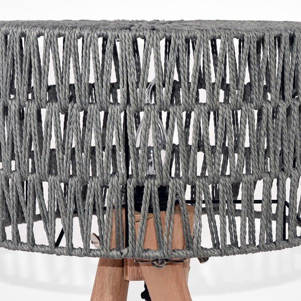 Šedá stolní lampa z mangového dřeva LABEL51 Stripe-image-2