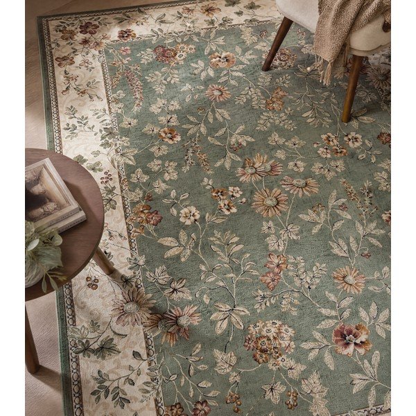Roheline-kreem viskoosist vaip 160x230 cm Oriental - Nouristan-image-1