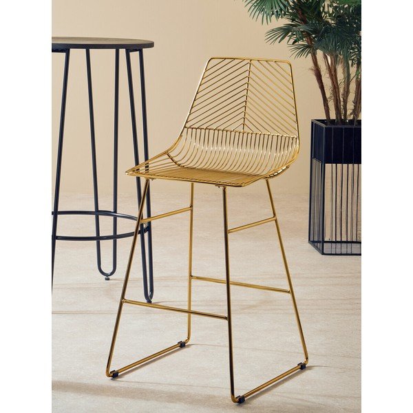 Metallist baaritool kuldses värvitoonis District - Premier Housewares-image-1