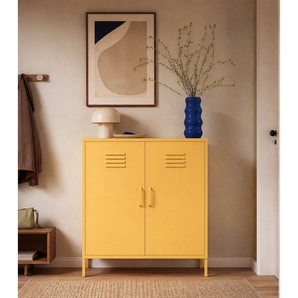 Kollane metallkapp , 80 x 102 cm Cache - Novogratz-image-3