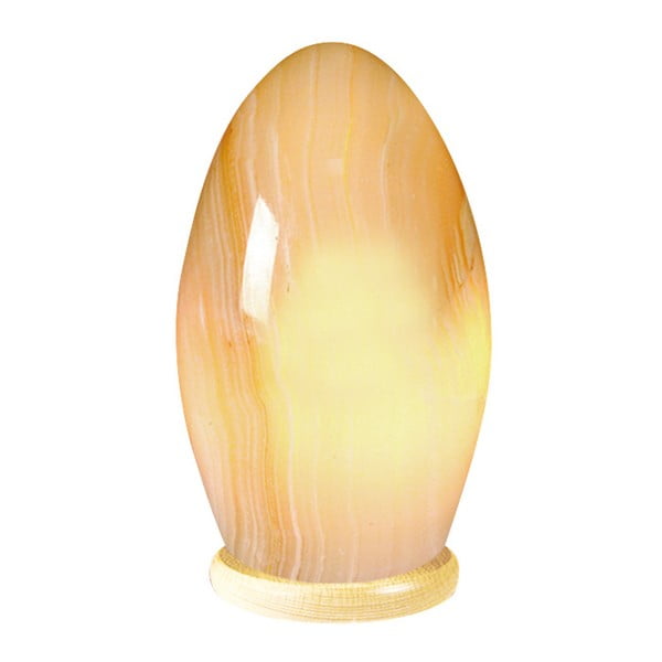 Stolní lampa z kamene onyxu Naeve Egg, výška 15 cm