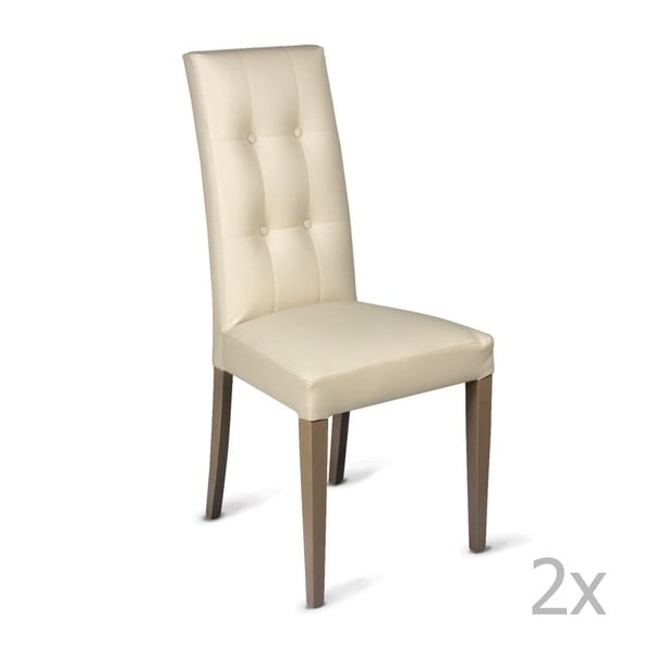Sada 2 béžových židlí Ada