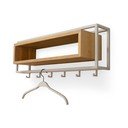 Seinariiul tammepuidust, naturaalses värvitoonis/taimne, riiuliga 78 cm School - Spinder Design