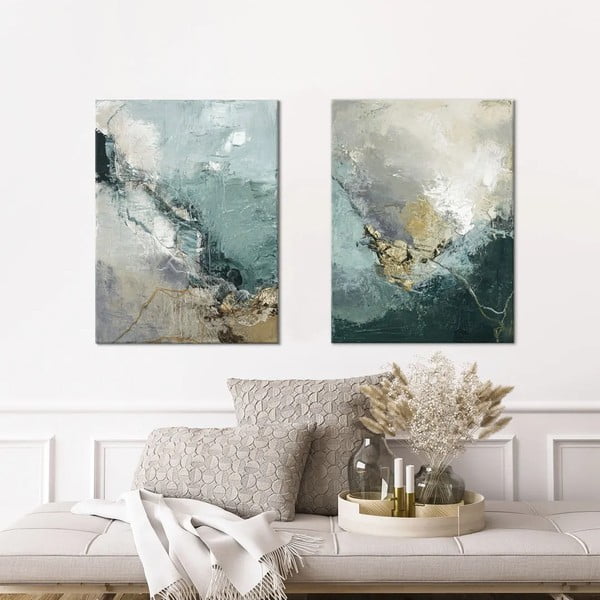 Käsitsi maalitud elementidega maal 60x80 cm Downhill - Malerifabrikken-image-2