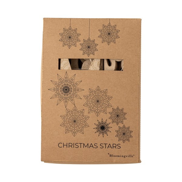 Paberist rippuvad jõulukaunistused, 6-osaline komplekt Star - Bloomingville-image-2