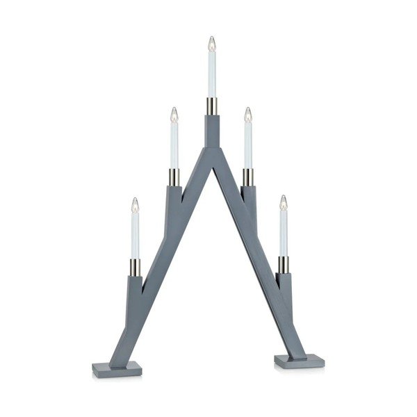 Šedý svícen Markslöjd Bjurfors, výška 77 cm