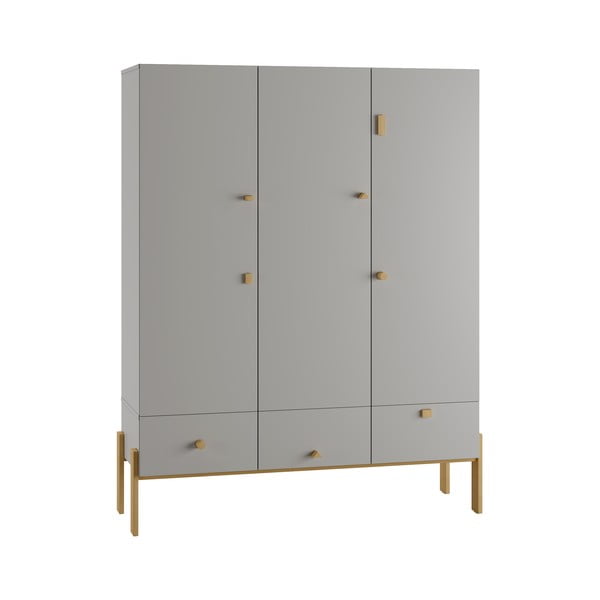 Helehall laste riidekapp 105x170 cm Cube - Pinio-image-3