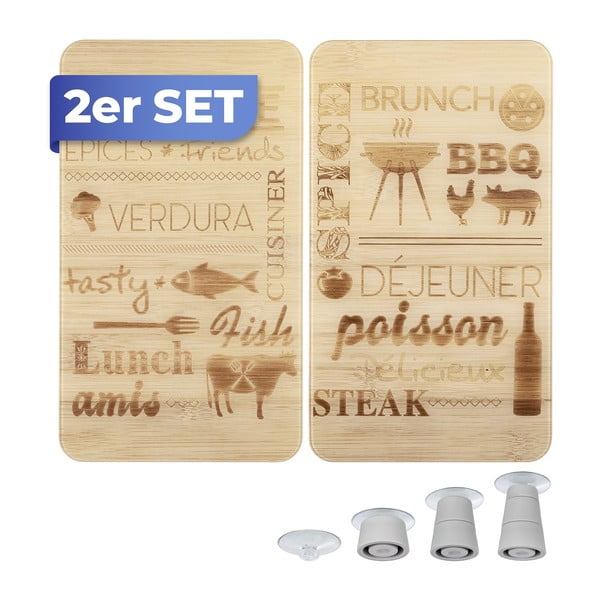 Karastatud klaasist pliidikatted 2tk komplektis 52x30 cm Barbecue - Maximex-image-3