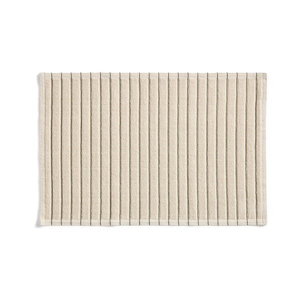 Roheline/beež tekstiilist vannitoamatt 50x80 cm Merade - Kave Home