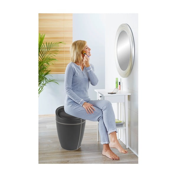 Must pesukorv ja pesukast ühes Linen Look, 20 l Candy - Wenko-image-1