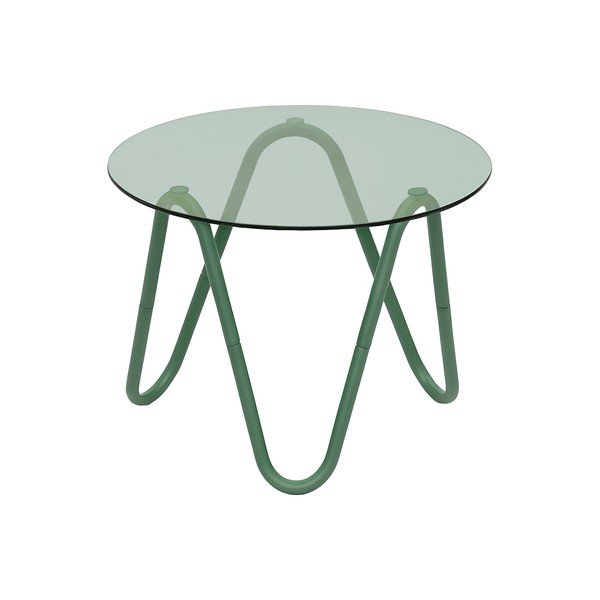 Ümmargune abilaud klaasist pealispinnaga ø 50 cm Ventana Round - Leitmotiv