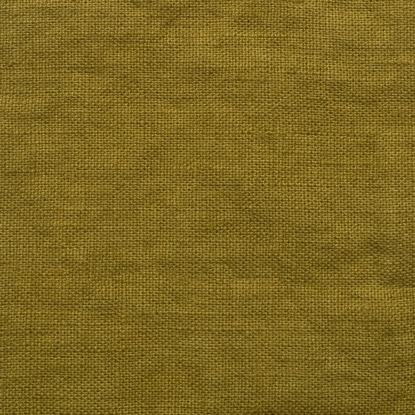 Ookerkollane/roheline linane kardin 140x170 cm Moss Green - Linen Tales-image-1