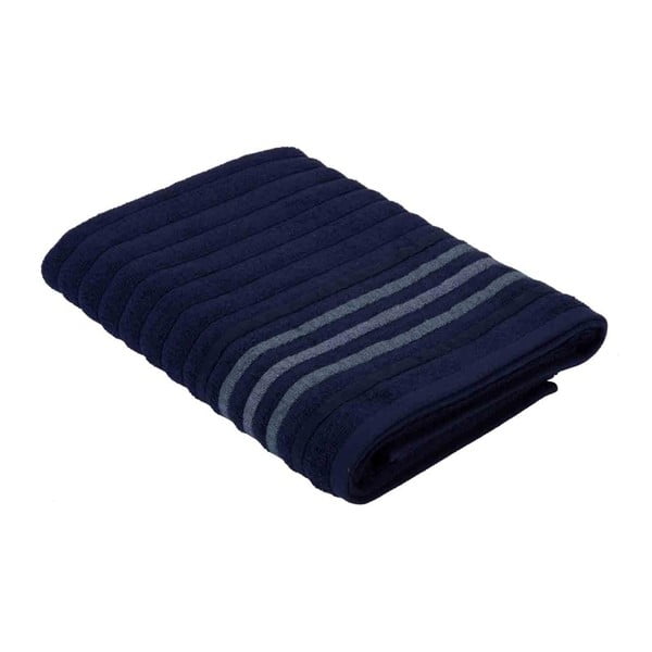 Modrý ručník z bavlny Bella Maison Stripe, 70 x 140 cm