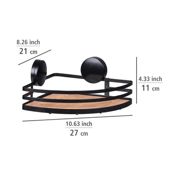 Must nurgas vannitoa riiul Alba - Wenko-image-3