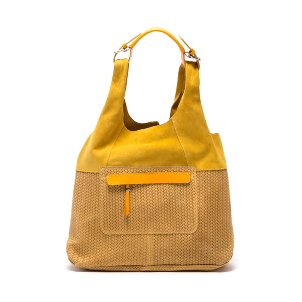 Kožená kabelka Mangotti 875 Giallo-image-1