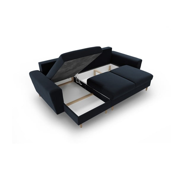 Tumesinine sametist panipaigaga nurgadiivanvoodi Kyoto - Cosmopolitan Design-image-3