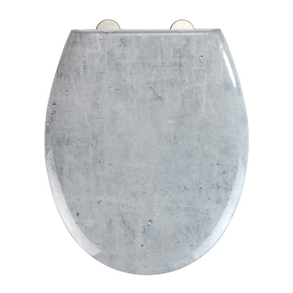 Lihtne sulgemisega WC-iste Easy , 44,5 x 37 cm Concrete - Wenko