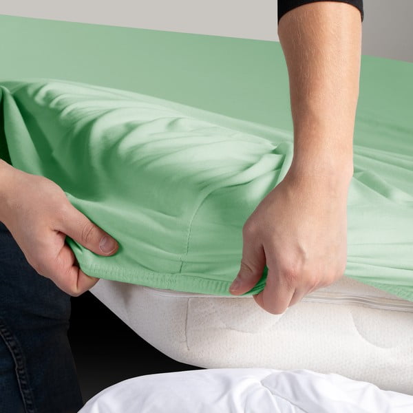 Heleroheline trikotaažist kummiga lina  120x200cm Amber - Restilo-image-3