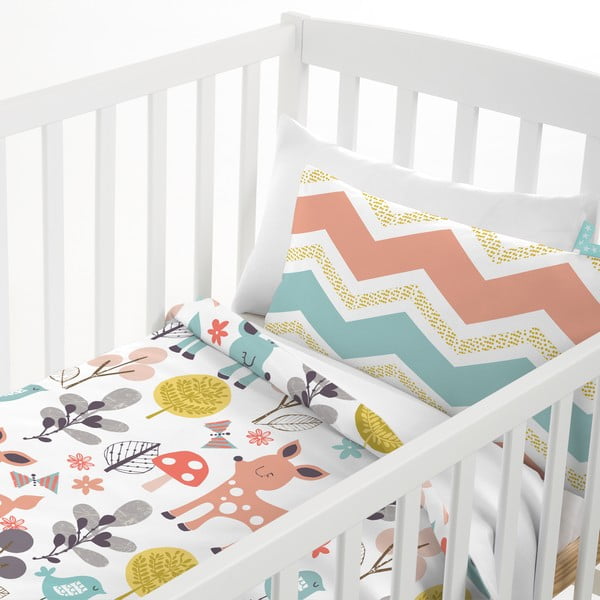 Laste puuvillane voodipesu , 100 x 120 cm Woodland - Moshi Moshi-image-2