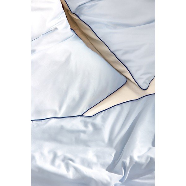 Helesinine puuvillasatiinist tekikott kaheinimesevoodile 200x200 cm Oba - noo.ma-image-2