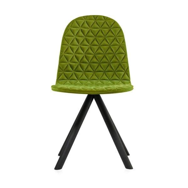 Zelená židle s černými nohami Iker Mannequin Triangle