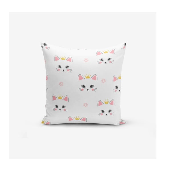 Beebi padjapüür 43x43 cm White Pink Cat - Mila Home