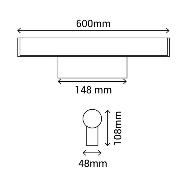Must seinalamp, pikkus 60 cm Caspio - SULION-image-4
