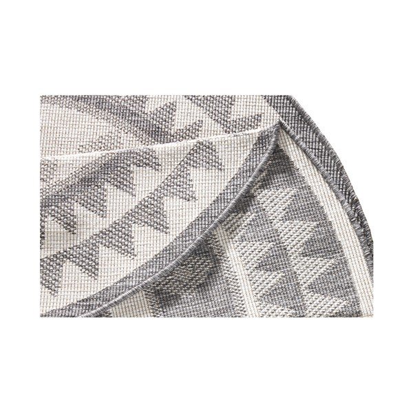 Hall ja kreemikas õuevaip , ⌀ 140 cm Jamaica - NORTHRUGS-image-3