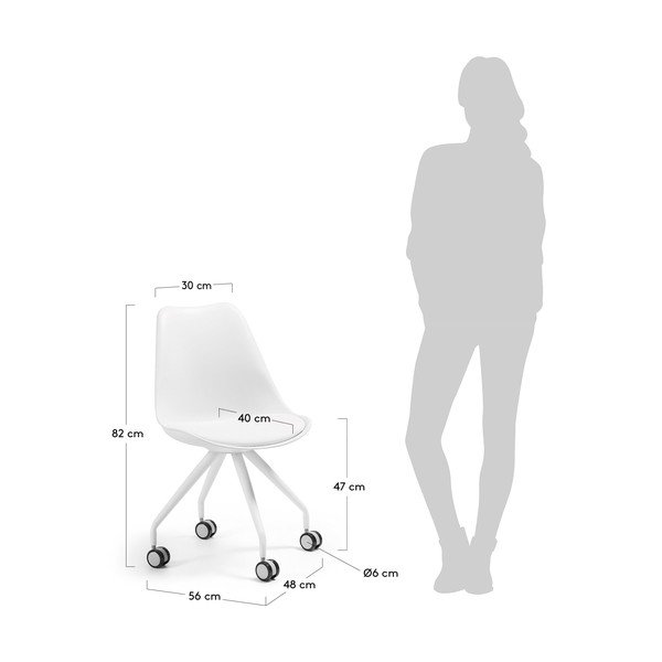 Valge kontoritool Lars - Kave Home-image-4