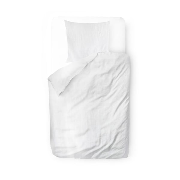 Valge musliinist voodipesu üheinimesevoodile 140x200 cm Plain Muslin - Butter Kings-image-2