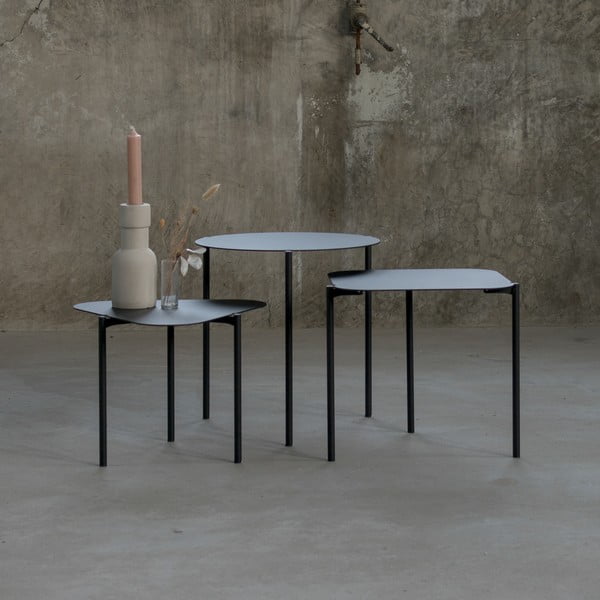 Metallist ümmargused hoiulauad 3tk komplektis 46,5x46,5 cm Do-Re-Mi - Spinder Design-image-1