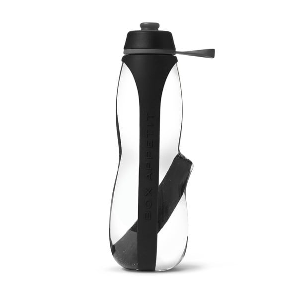 Černá sportovní filtrační lahev s binchotanem Black + Blum Eau Good Duo, 700 ml