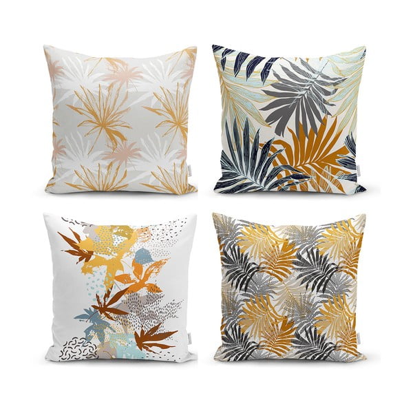 4 dekoratiivse padjakoti komplekt Sügislehed, 45 x 45 cm - Minimalist Cushion Covers