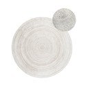 Valge kahepoolne/käsitsi kootud džuudist ümmargune vaip ø 140 cm Braided - Hanse Home