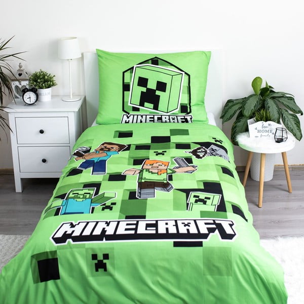 Laste voodipesu üheinimesevoodile 140x200 cm Minecraft - Jerry Fabrics-image-2